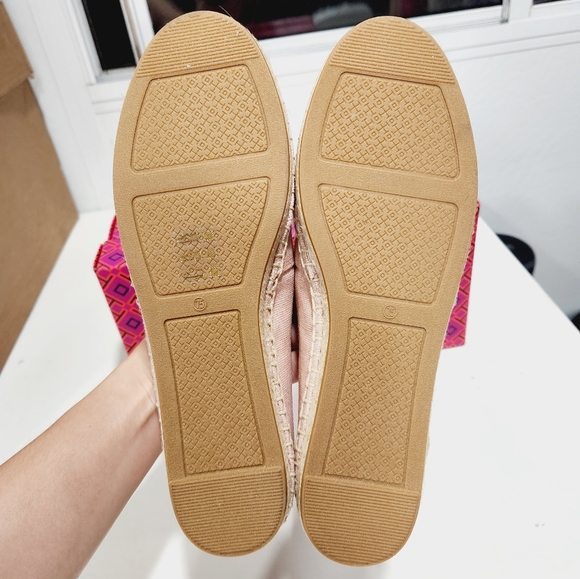 NEW AUTHENTIC TORY BURCH WESTON FLAT ESPADRILLE PINK - Picture 5 of 6